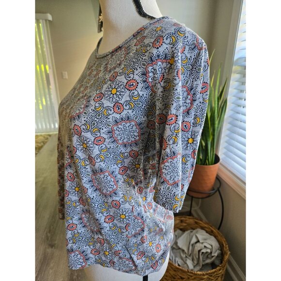 Loft Medallion Vintage Soft Half Sleeve Tee Shirt Medium 100% Cotton - Picture 3 of 7